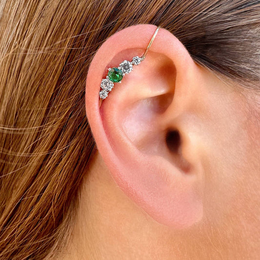 Ear cuff brillante sin perforar - Oro de 14 quilates