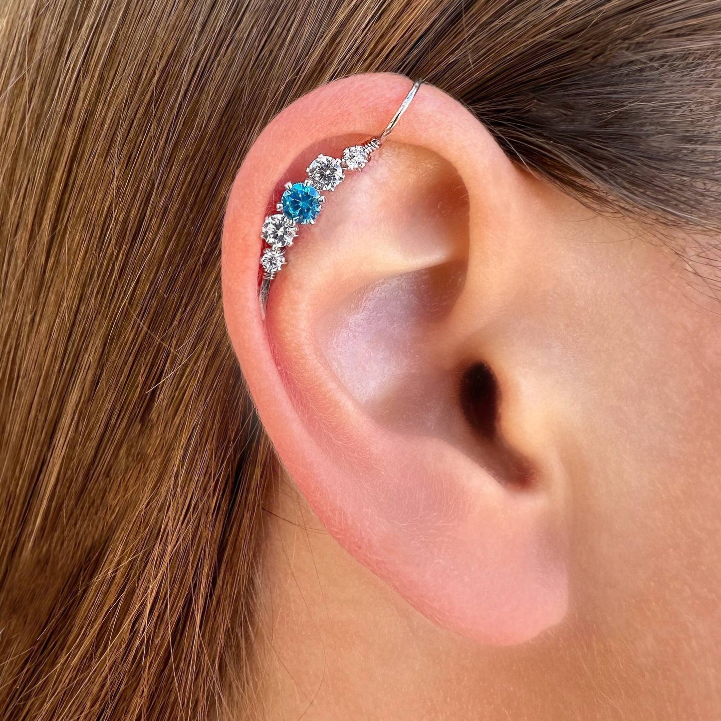 Sparkle ear cuff non pierced  - Sterling Silver 925