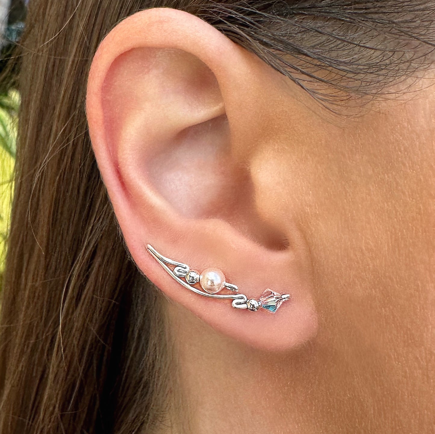 Charming  Ear Climbers - Sterling Silver 925