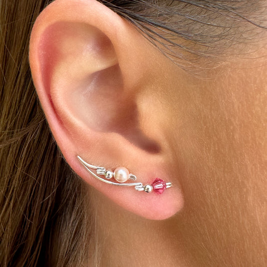 Charming  Ear Climbers - Sterling Silver 925