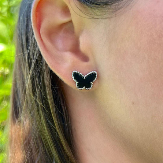 Butterfly stud earrings  - Sterling Silver 925