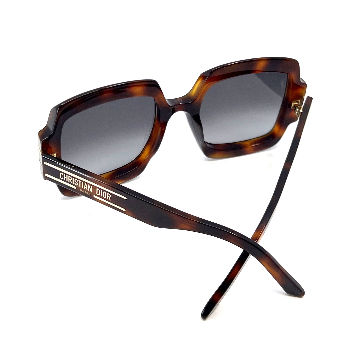 DIOR DiorSignature S1U 55 Brown Grad & Gold Sunglasses