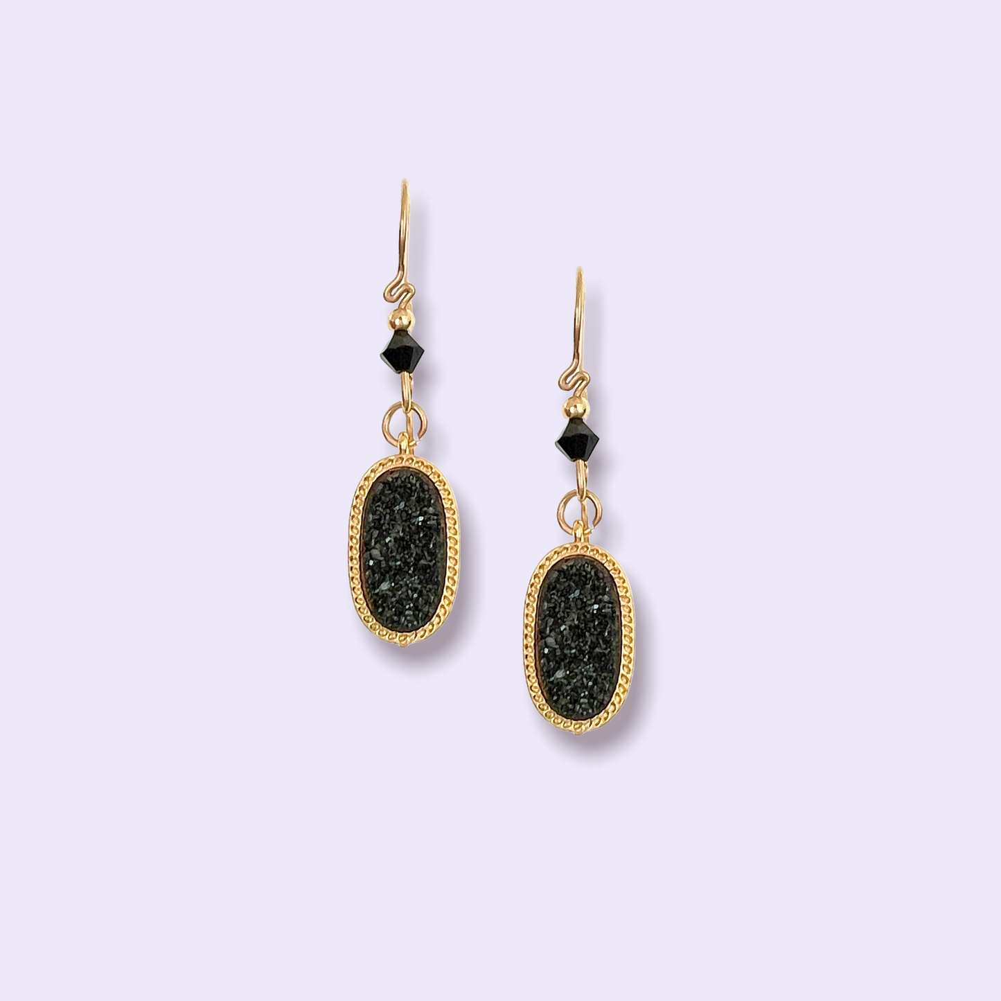 Pendientes de gancho clásicos Druzy - Oro Druzy